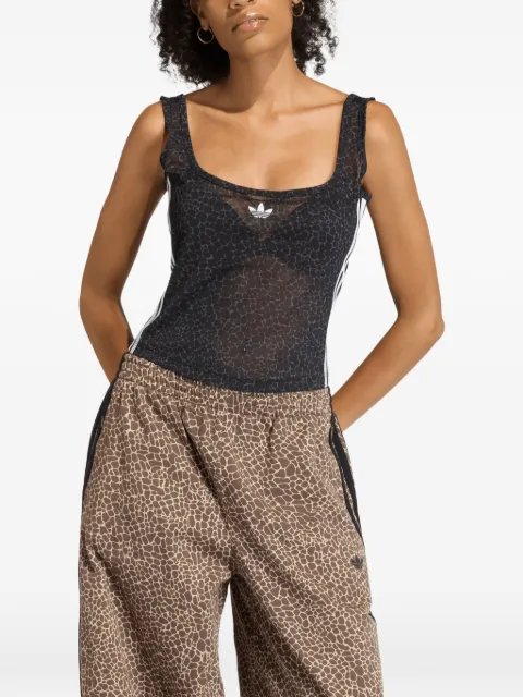 adidas animal-print mesh tank top
