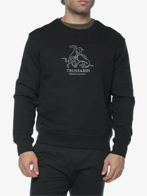 Trussardi Girocollo Gentle Society embroidered sweater