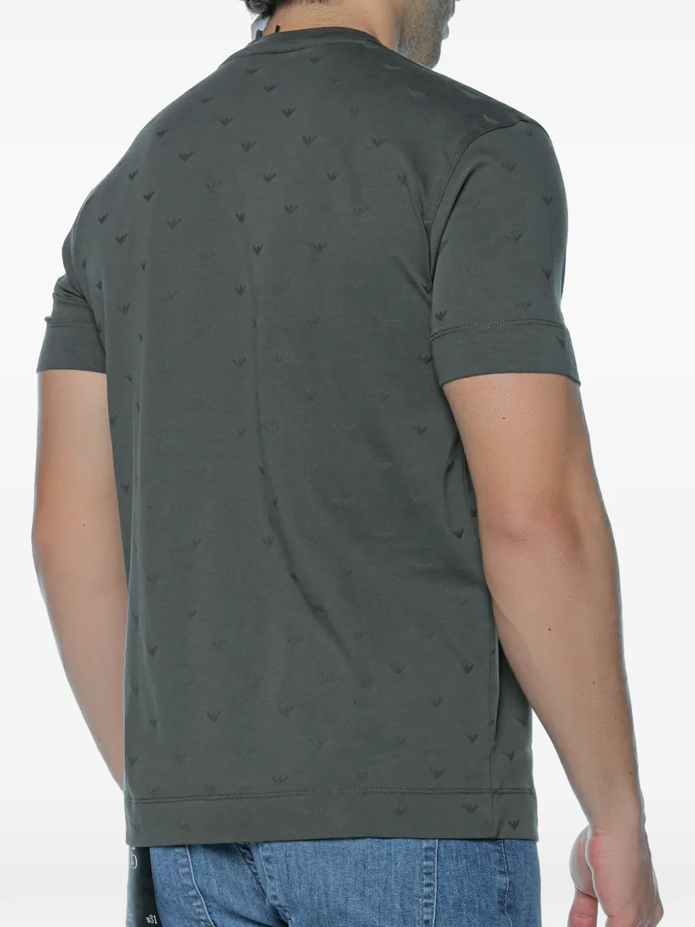 Emporio Armani T-shirt met logopatroon Grijs