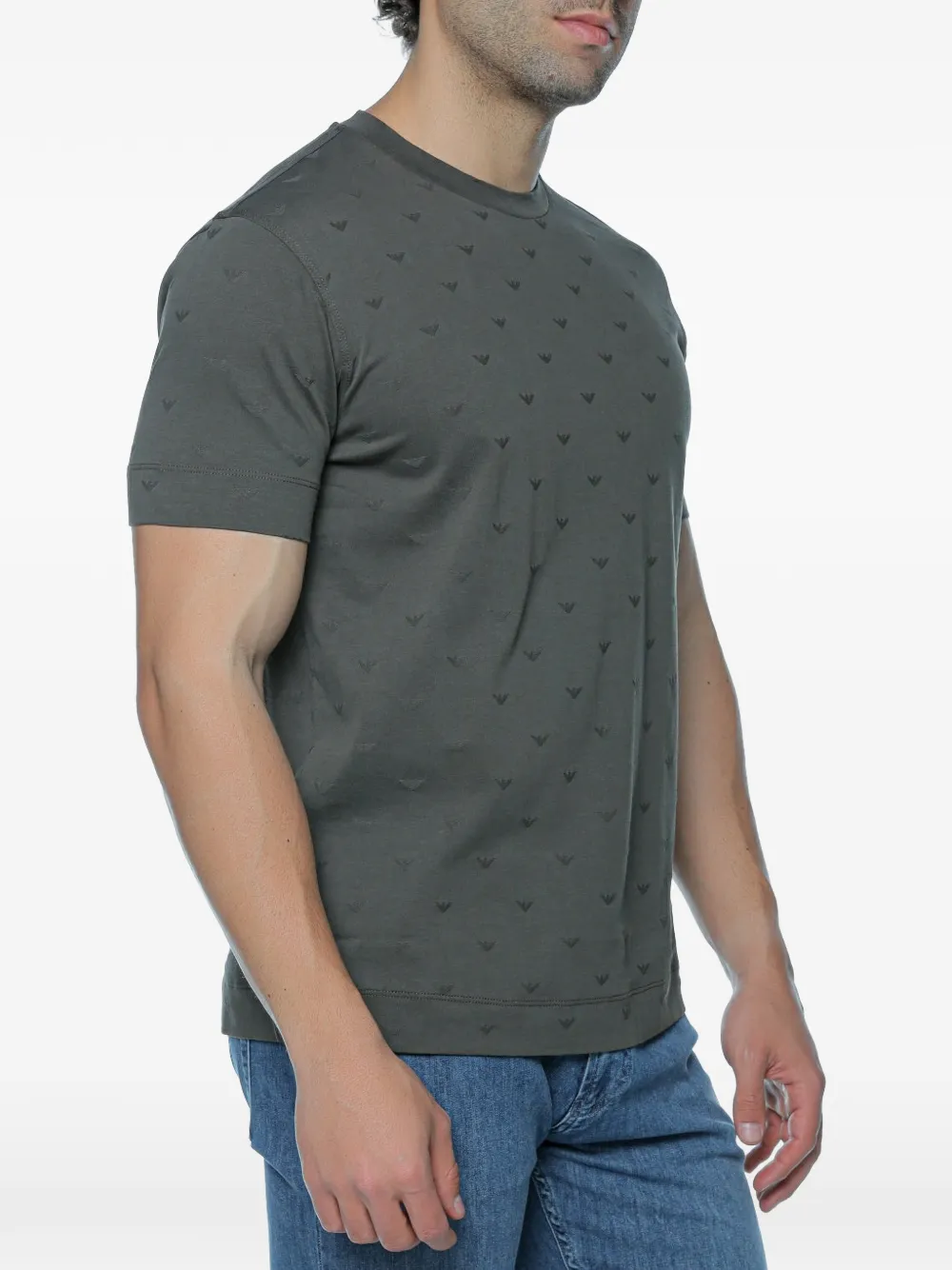 Emporio Armani T-shirt met logopatroon Grijs