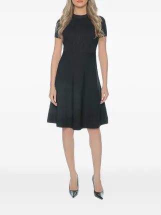 armani exchange little black dress ribbed-knit short-sleeve Midi | Wedding Dress Stores In Utah culminating in a deep RHW Body Dress Black Color:As on photo
