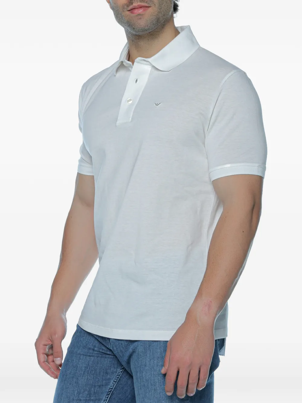 Emporio Armani Poloshirt met logoplakkaat Wit