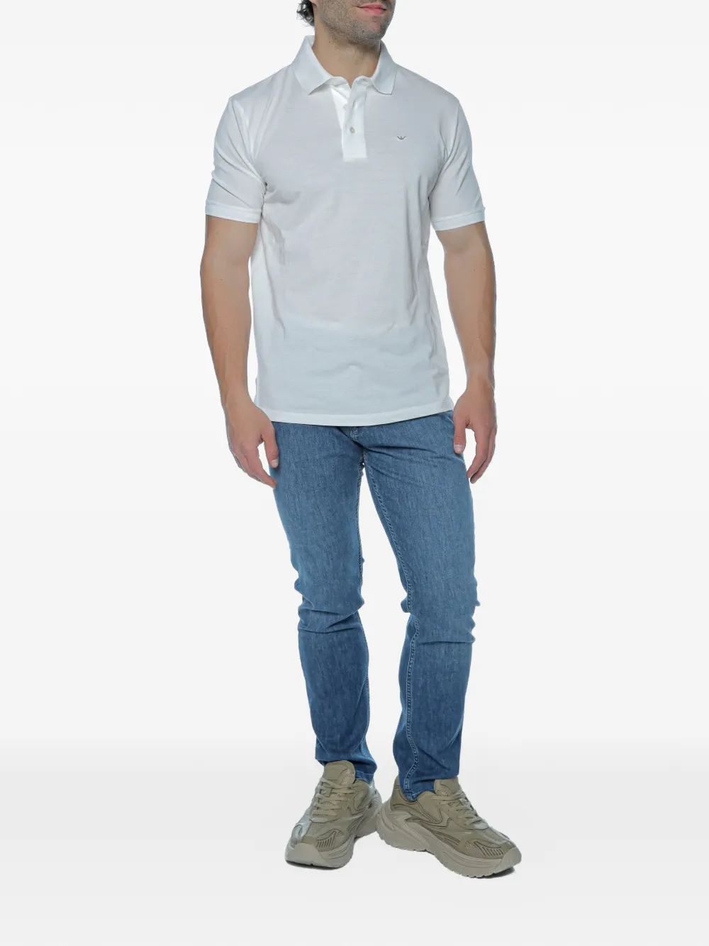 Emporio Armani Poloshirt met logoplakkaat Wit