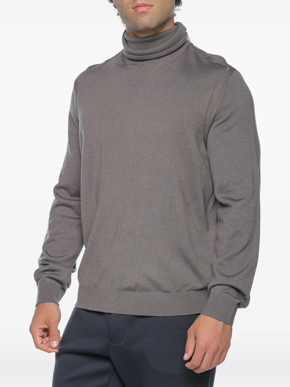 Armani Exchange Fijngebreide coltrui Grijs