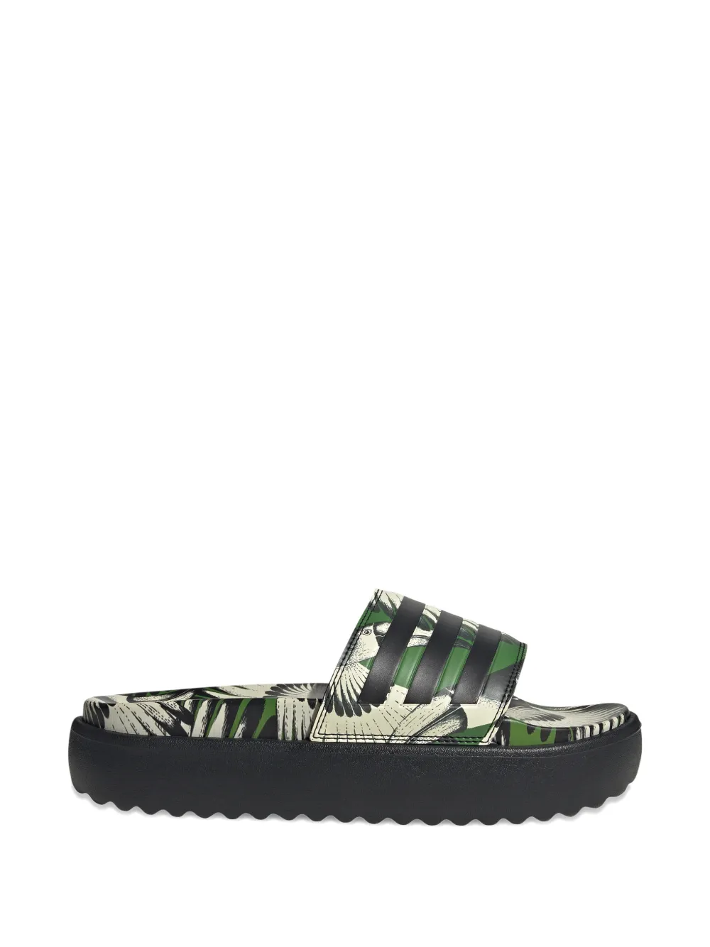adidas x FARM Rio Adilette platform slides Zwart