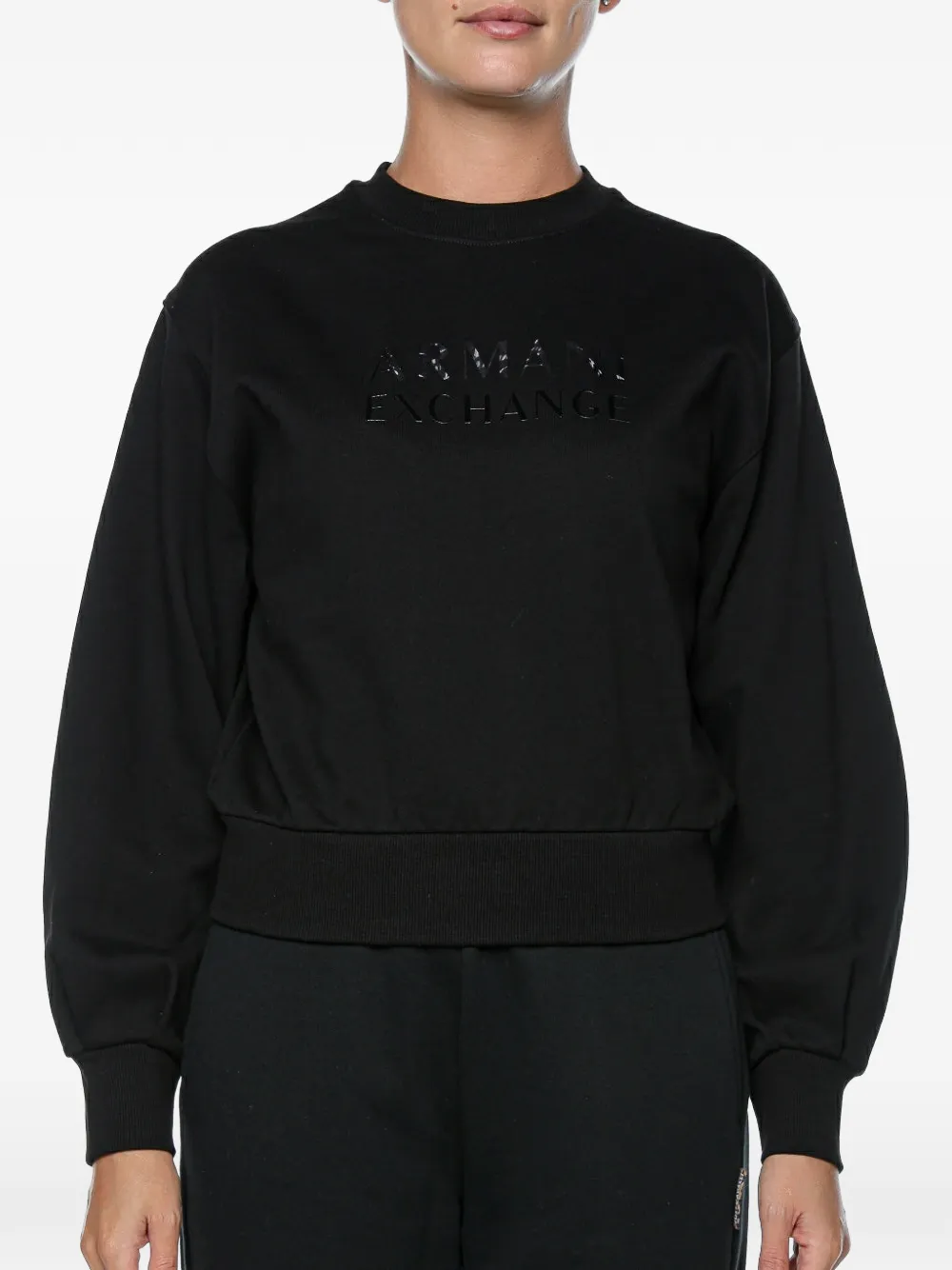 Armani Exchange logo-embossed sweatshirt - Nero
