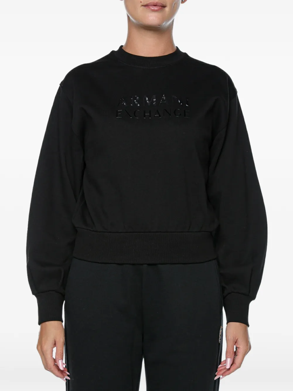 Armani Exchange logo-embossed sweatshirt - Nero