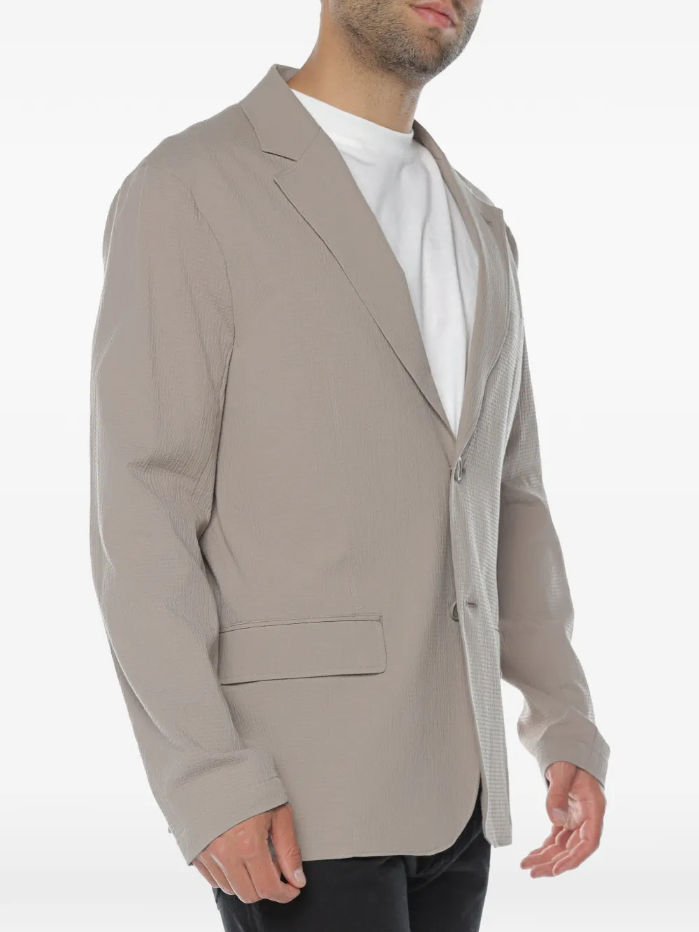 Armani Exchange notch-lapel blazer - Toni neutri