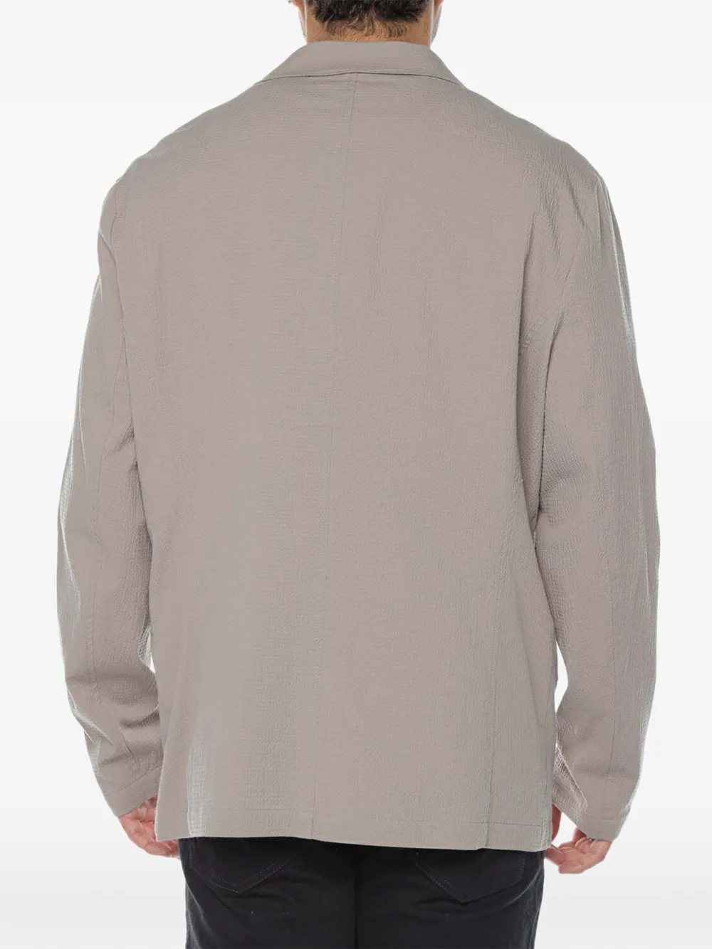 Armani Exchange Blazer met gekerfde revers Beige