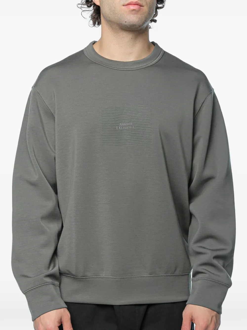Armani Exchange logo-print sweatshirt - Grau