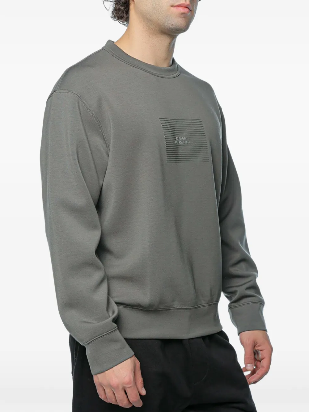 Armani Exchange Sweater met logoprint Grijs