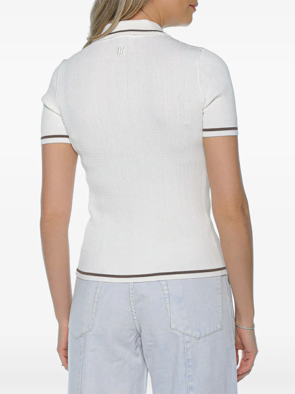 Armani Exchange Trui met contrasterende afwerking en polo-kraag Wit