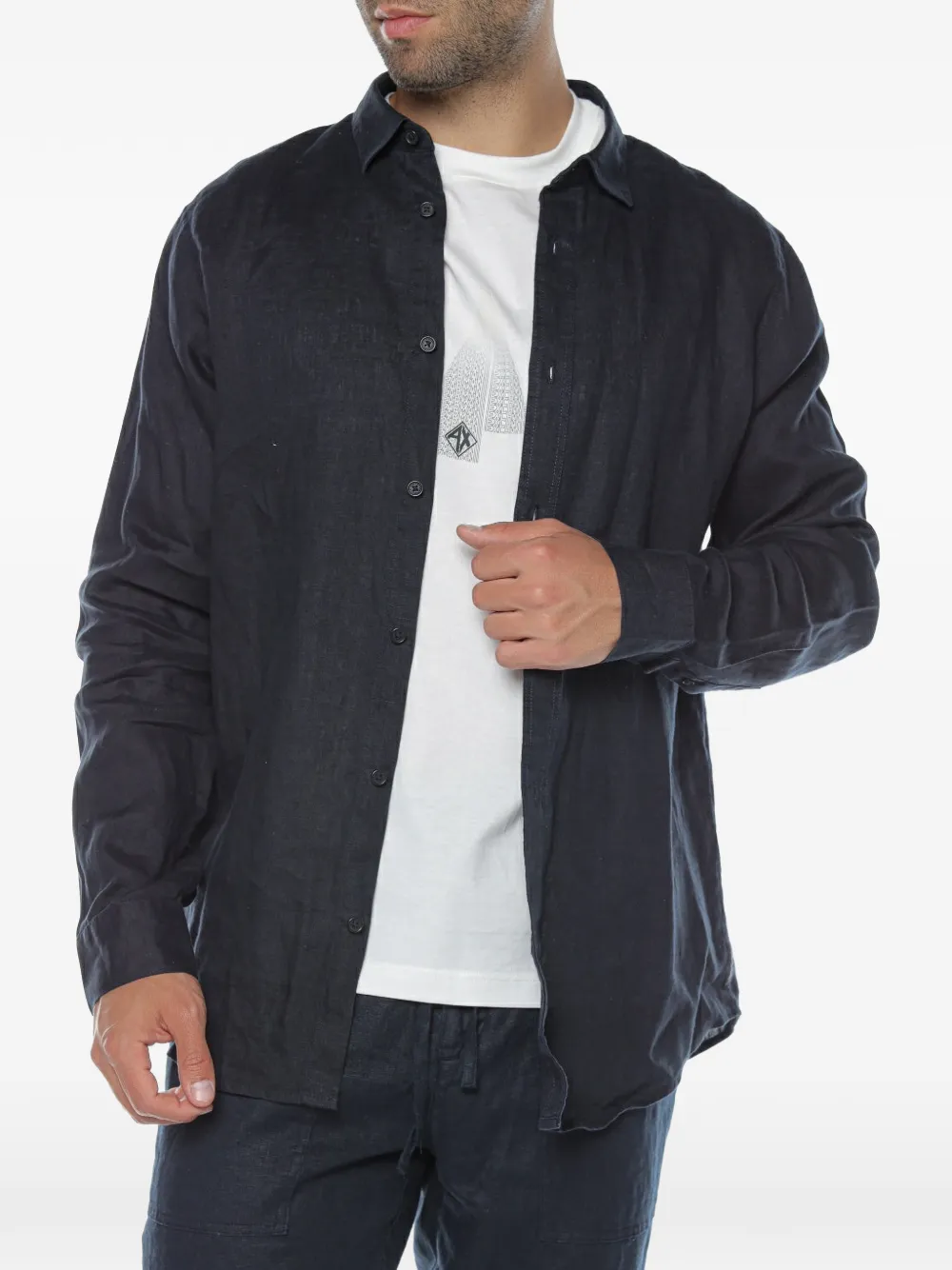 Armani Exchange long-sleeve shirt - Blau