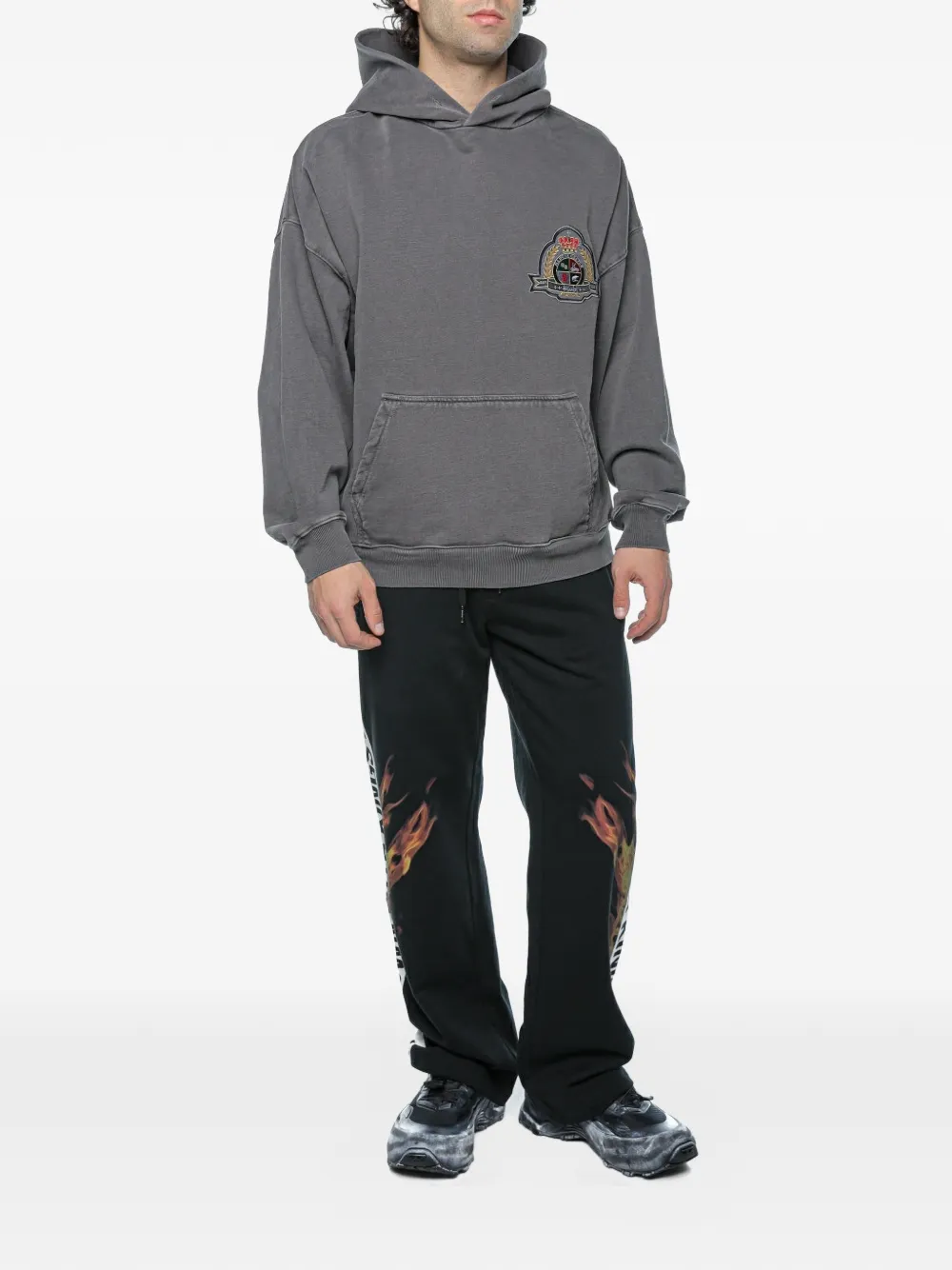 Ksubi Kings Synthesis trainingsbroek met vlammenprint Grijs