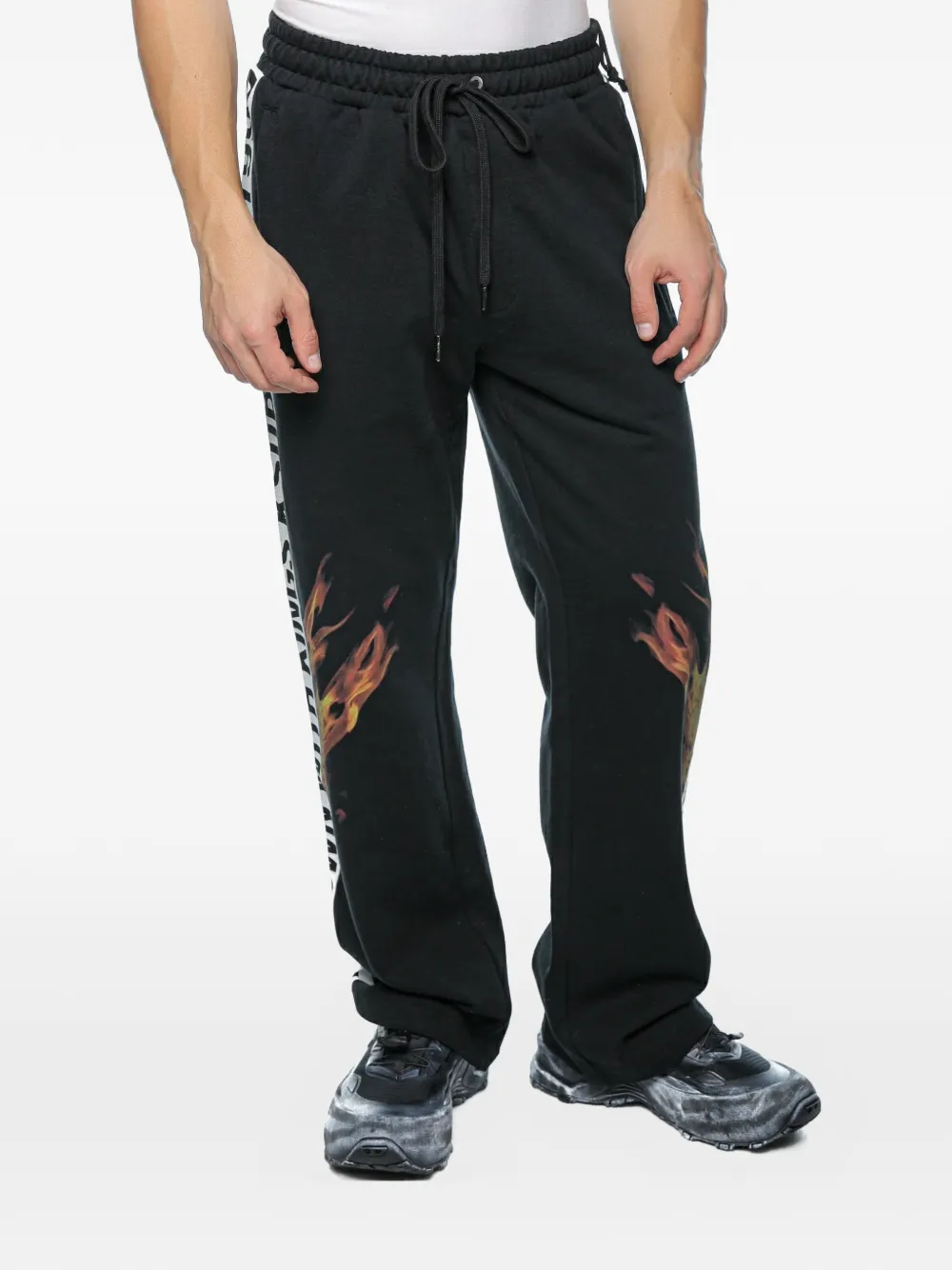 Ksubi Kings Synthesis flame-print track pants - Grigio