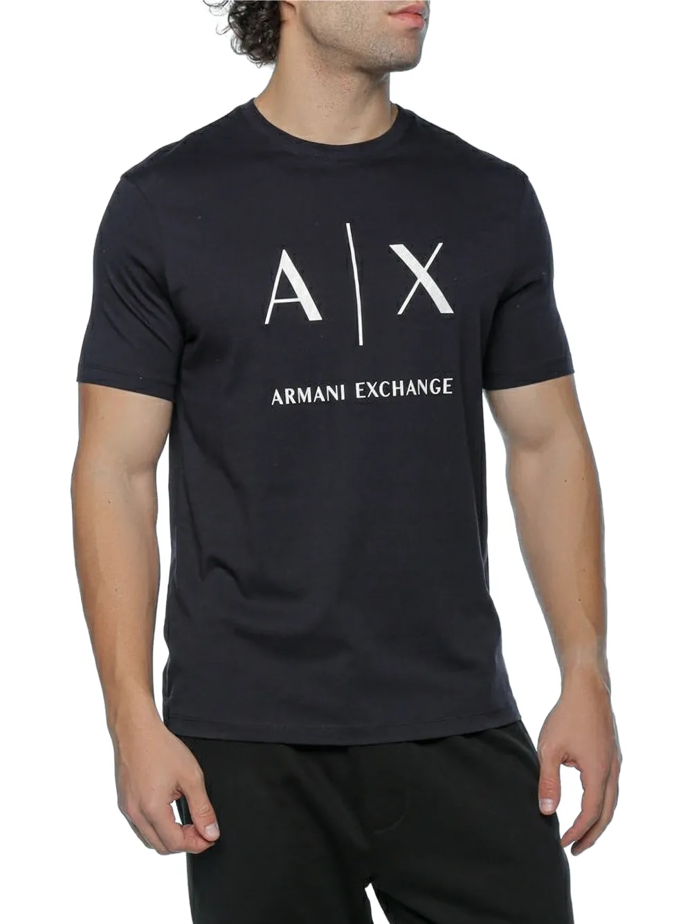 Armani Exchange T-shirt met logoprint Zwart