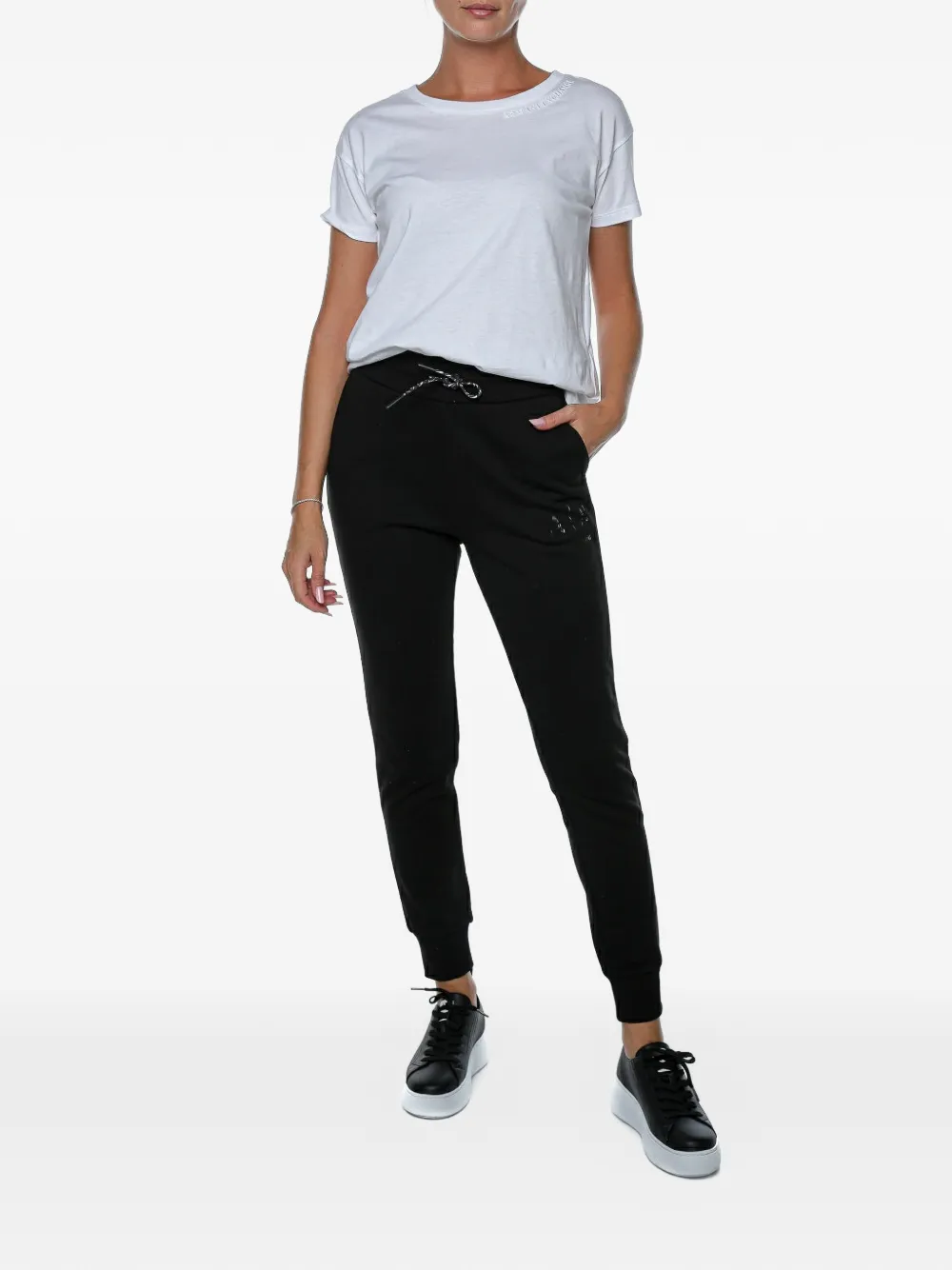Armani Exchange Trainingsbroek met logoprint Zwart