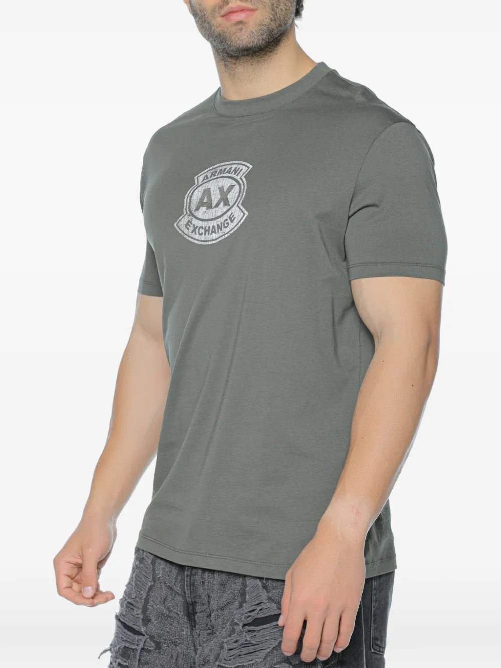 Armani Exchange T-shirt met logoprint Groen