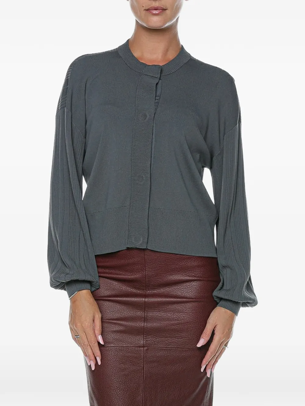Armani Exchange crew-neck cardigan - Grey