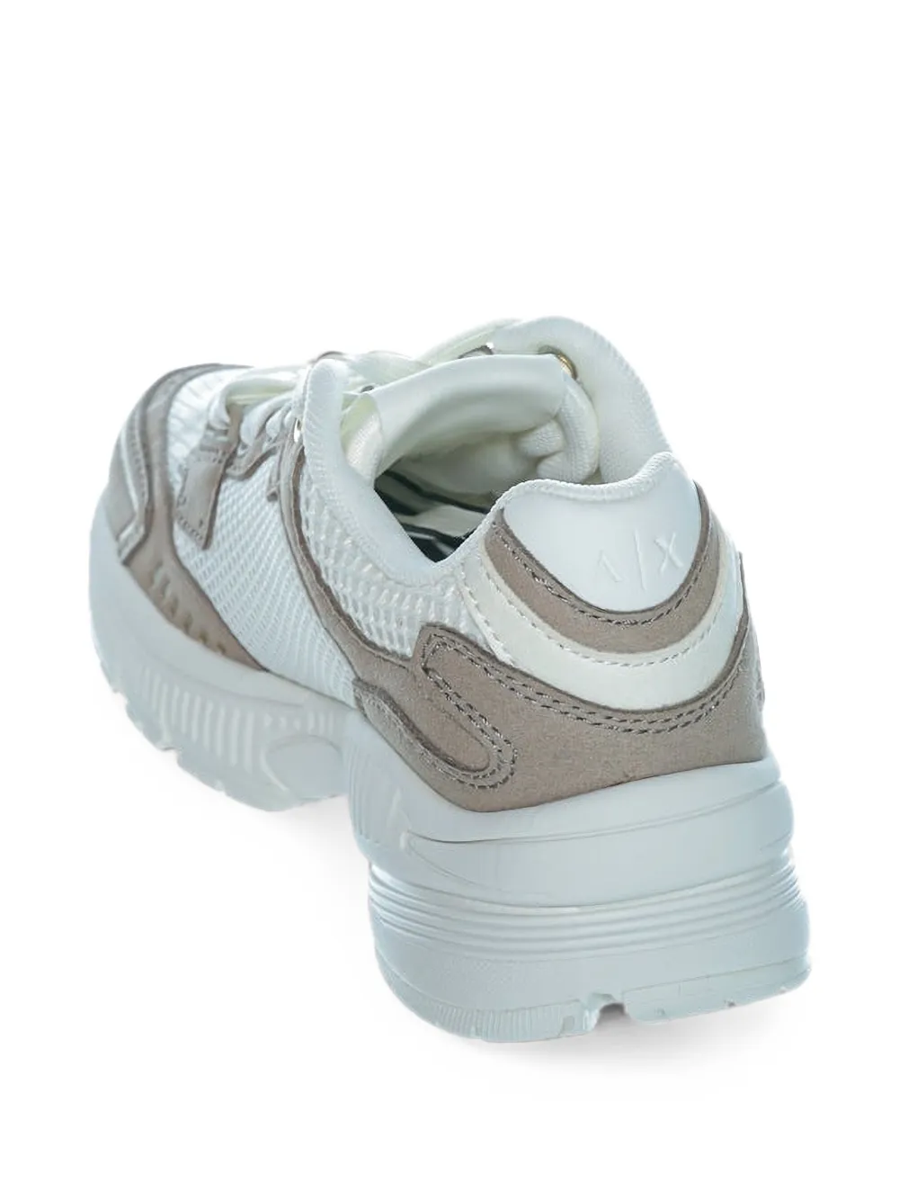 Armani Exchange logo-patch sneakers Beige
