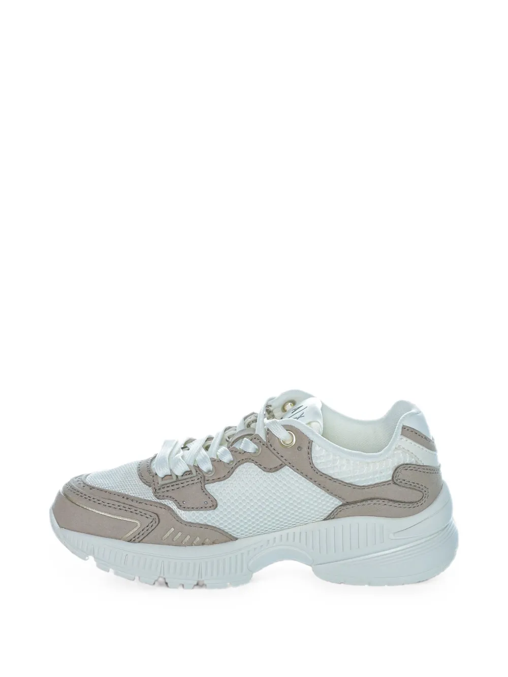 Armani Exchange logo-patch sneakers Beige