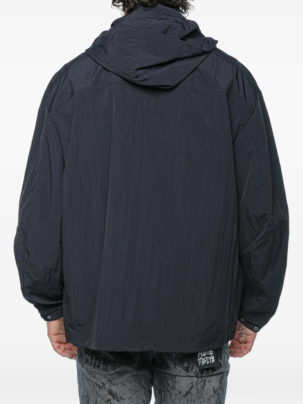 Armani Exchange Jack met capuchon en logopatch Zwart