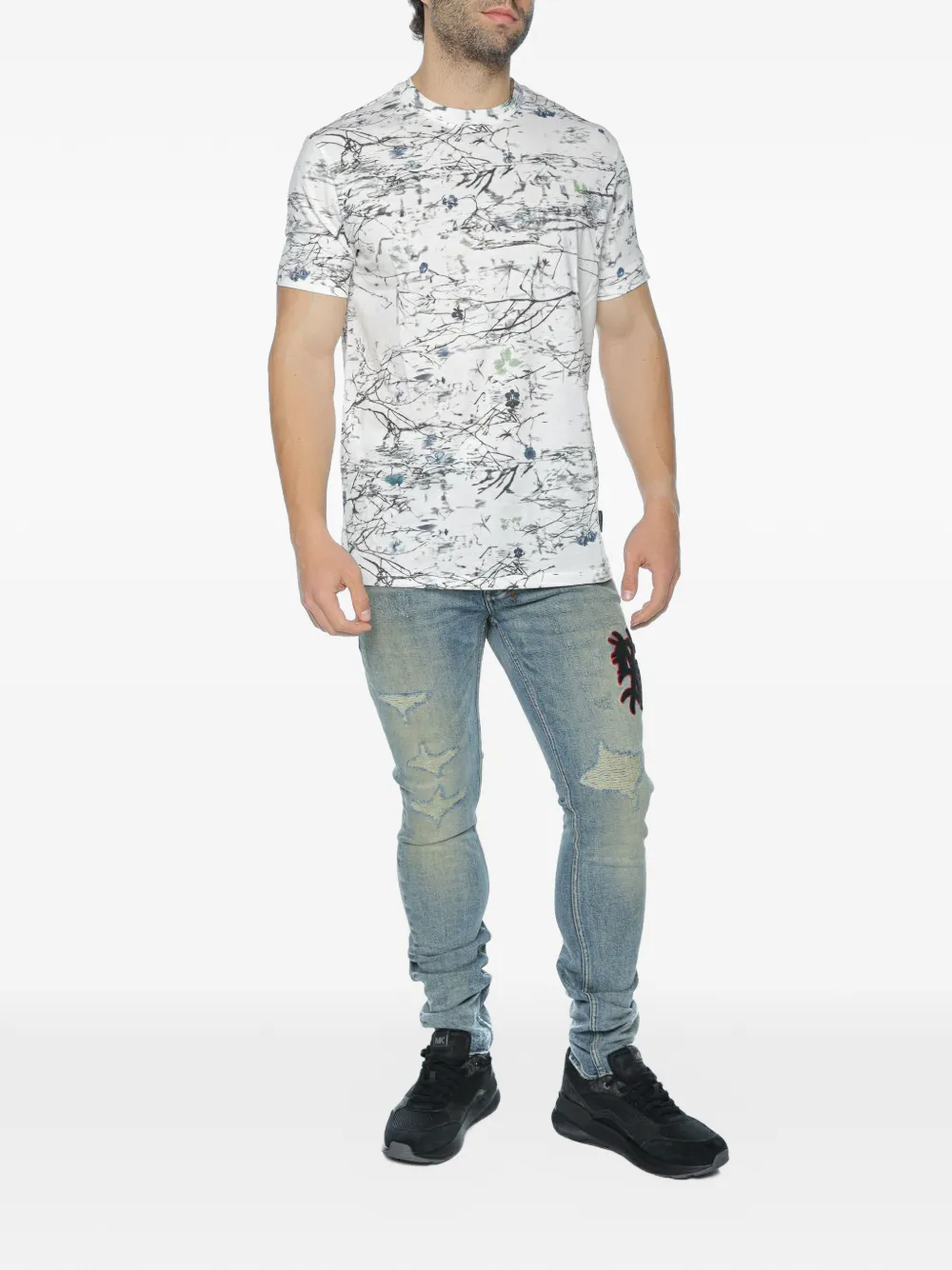 Armani Exchange T-shirt met ronde hals Wit