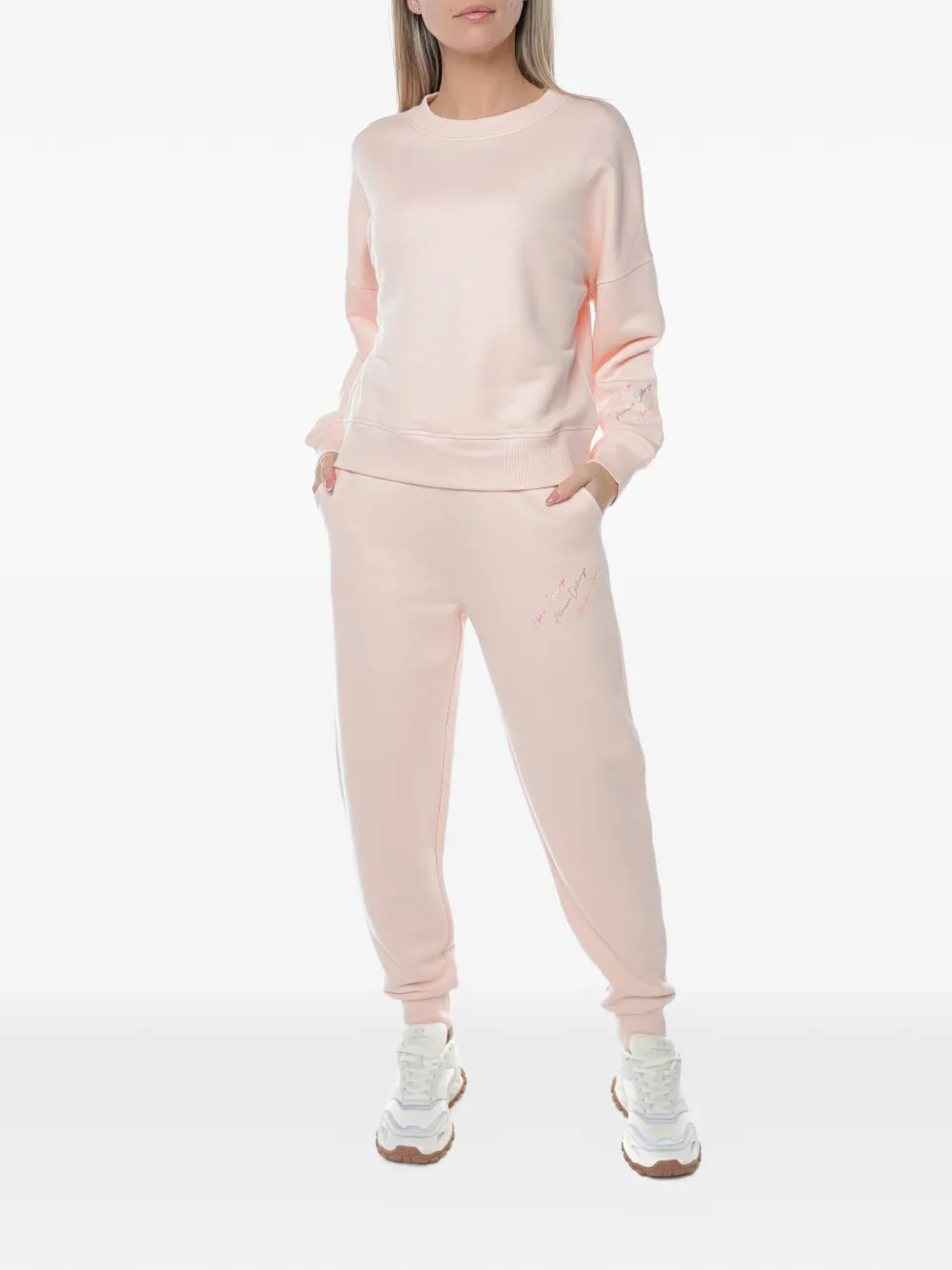 Armani Exchange Trainingsbroek met elastische taille Roze