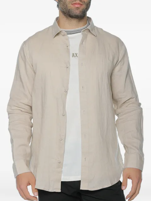 Armani Exchange logo-embroidered shirt
