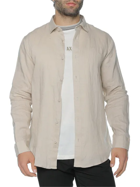 Armani Exchange logo-embroidered shirt