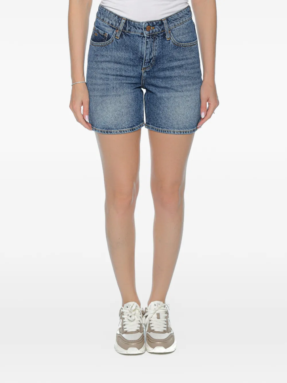 Armani Exchange five-pocket denim shorts - Blu