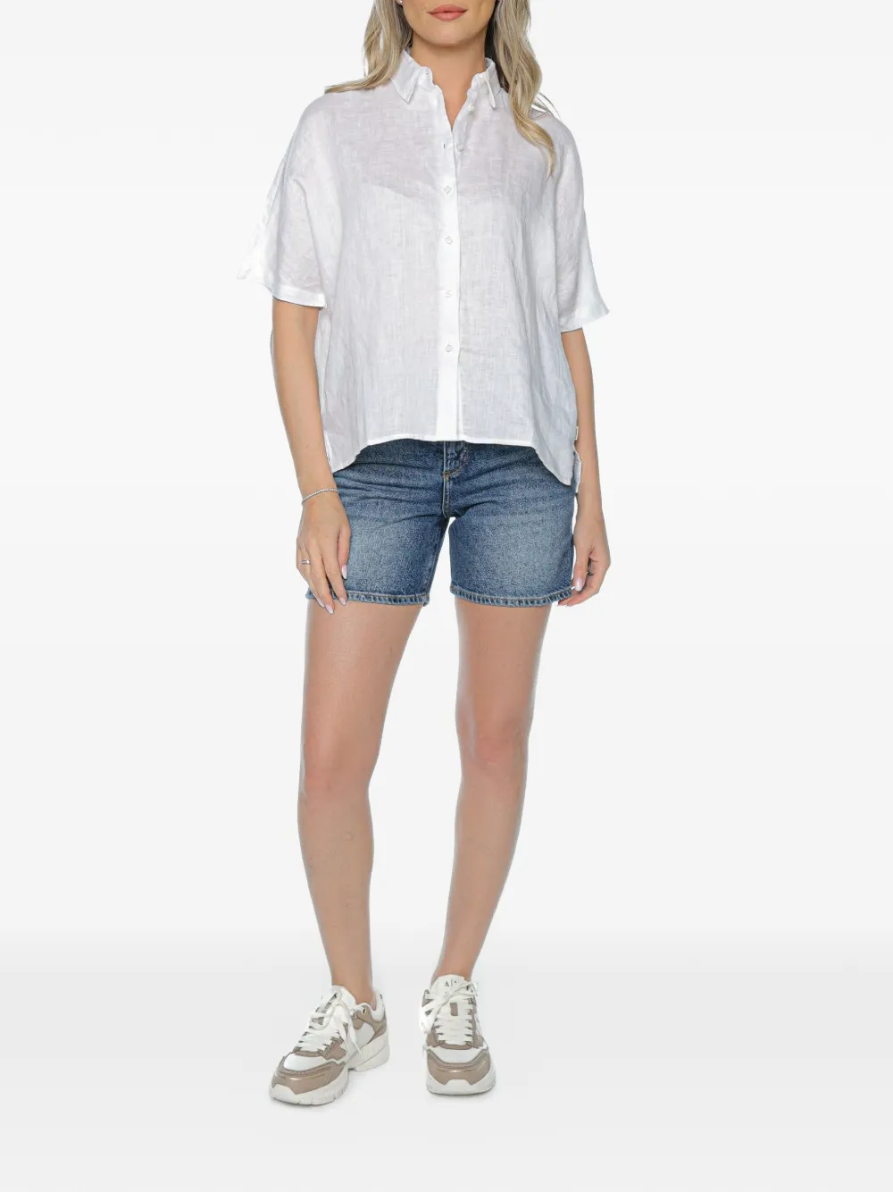 Armani Exchange Denim shorts met zakken Blauw