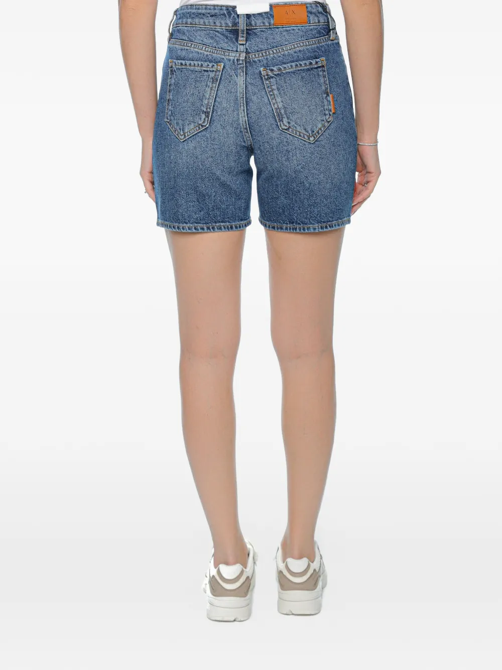 Armani Exchange Denim shorts met zakken Blauw