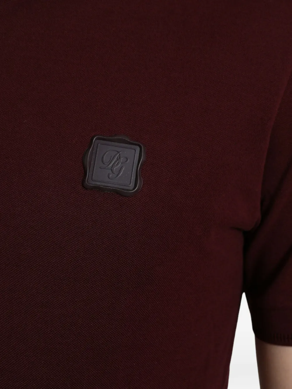 Dolce & Gabbana Poloshirt met logopatch Bruin