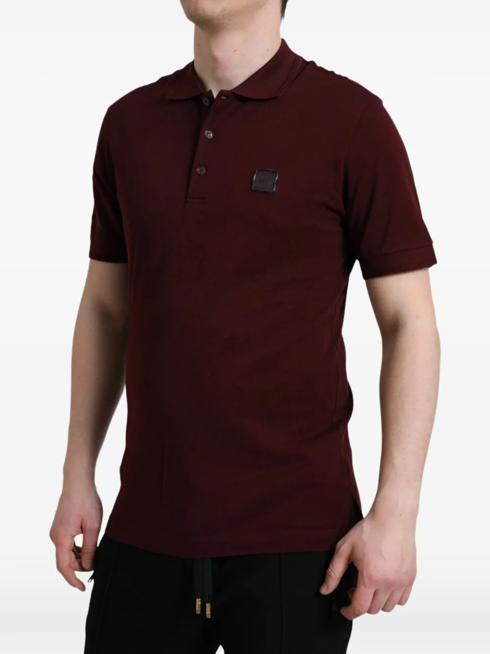 Dolce & Gabbana Poloshirt met logopatch Bruin
