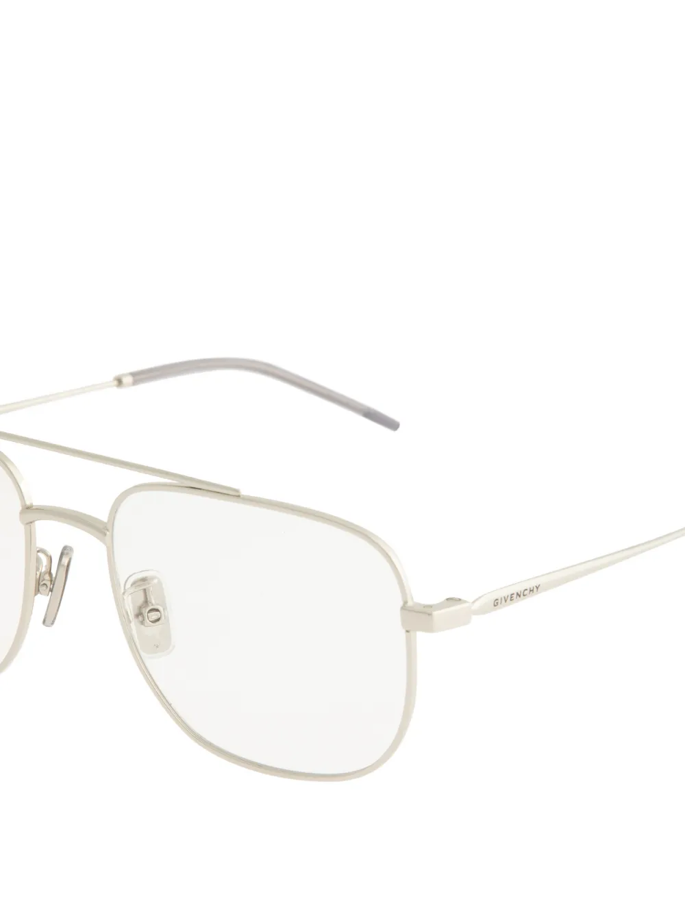 Givenchy Eyewear City bril met dubbele neusbrug Zilver