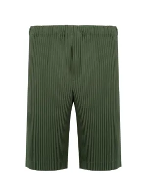 Homme Plissé Issey Miyake プリーツ バミューダショーツ | ブラック