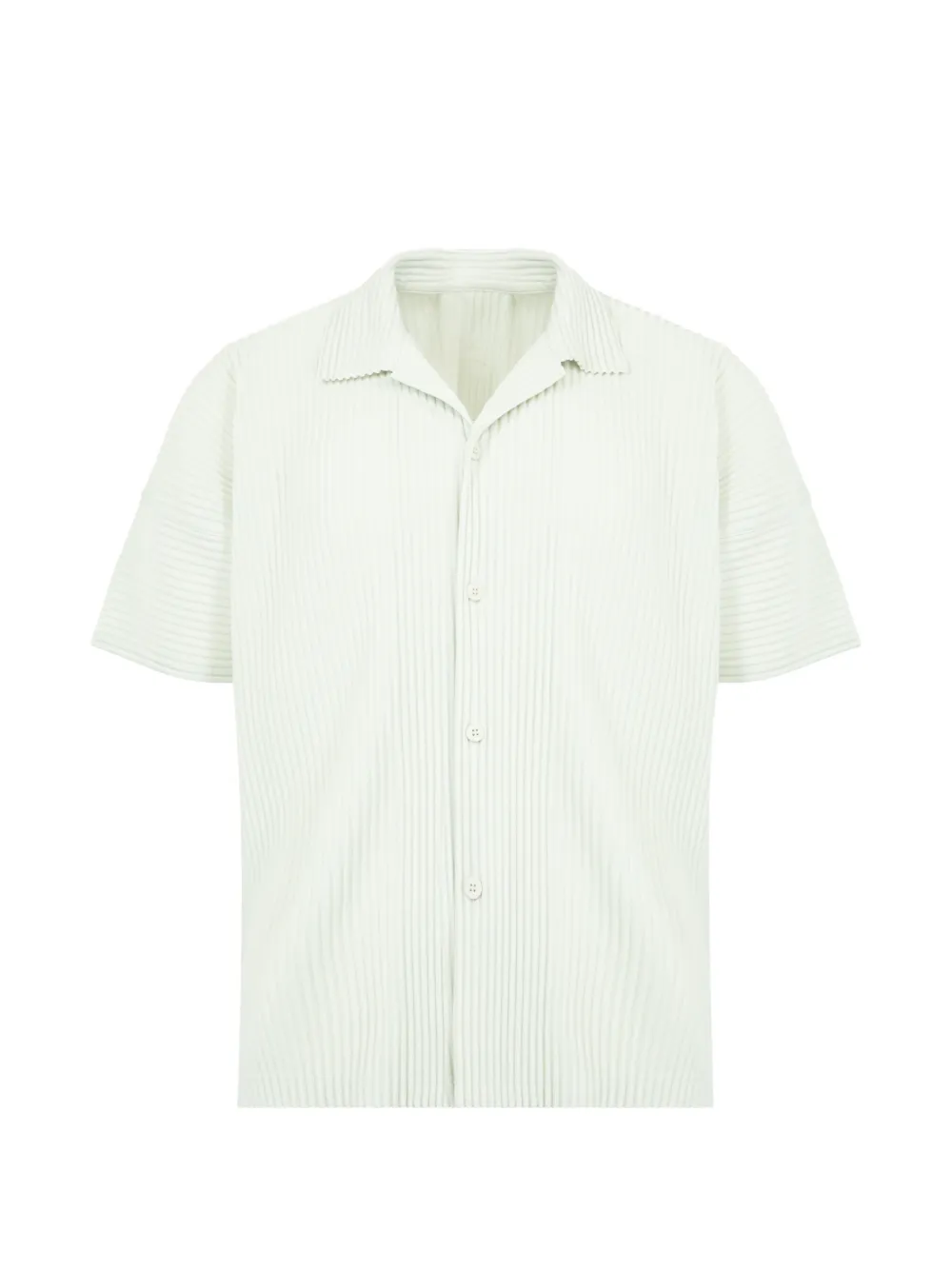 Issey Miyake pleated-design shirt - Verde