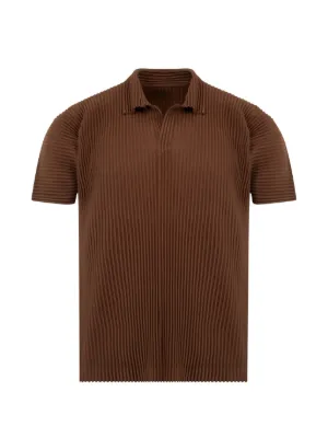 Issey Miyake プリーツポロカラーTシャツ | グリーン | FARFETCH JP