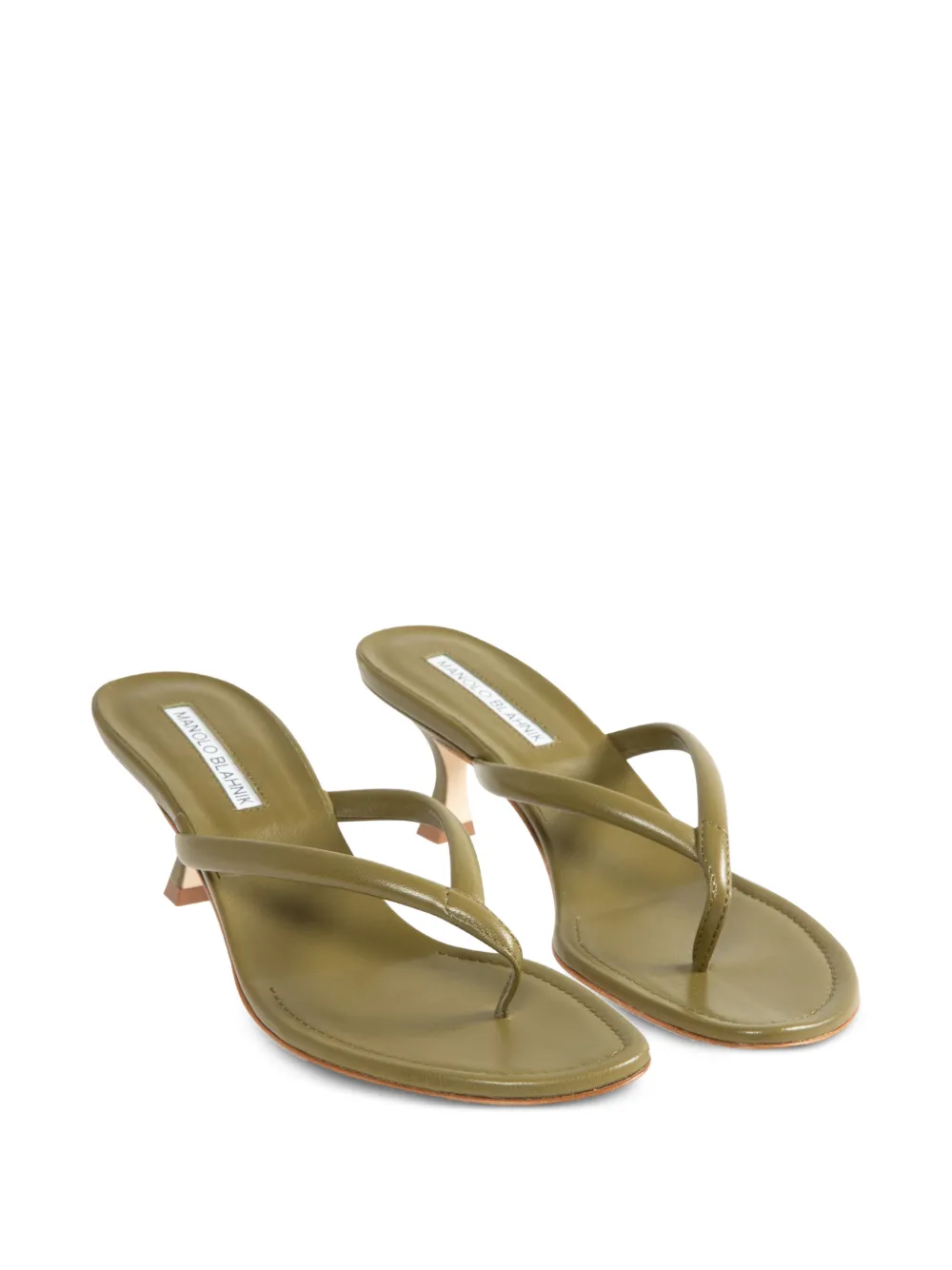 Manolo Blahnik Paterno sandalen met string Groen
