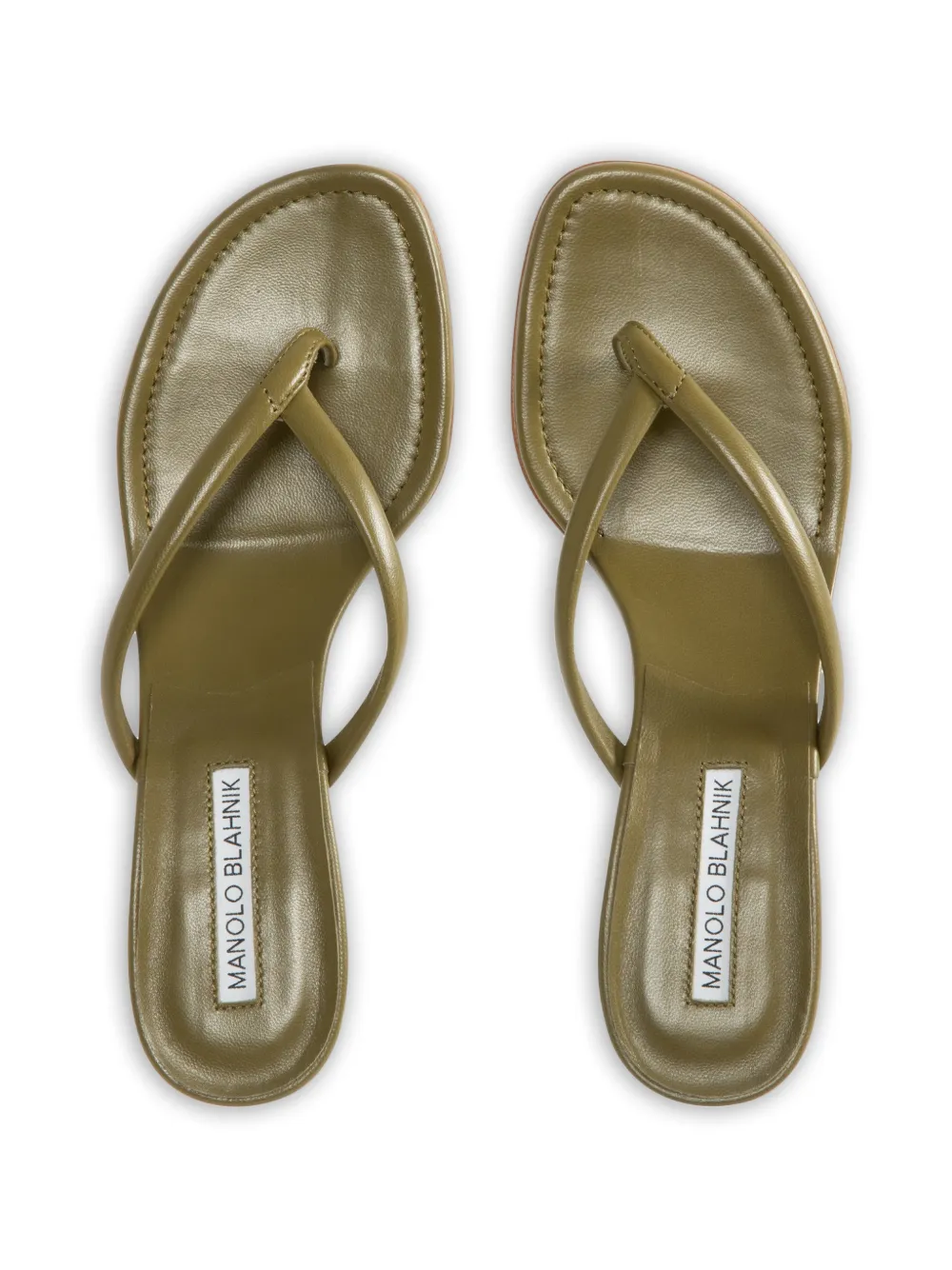 Manolo Blahnik Paterno sandalen met string Groen