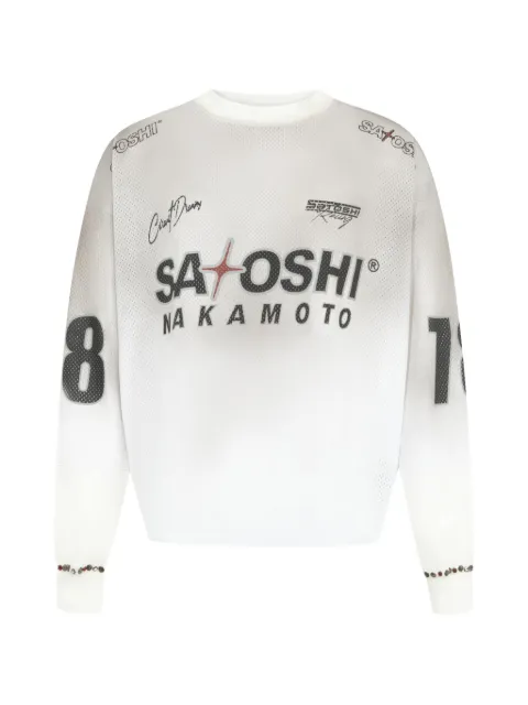 SATOSHI NAKAMOTO logo-print sweatshirt