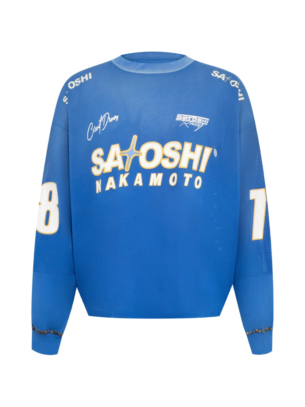 SATOSHI NAKAMOTO logo-print sweatshirt - Blu