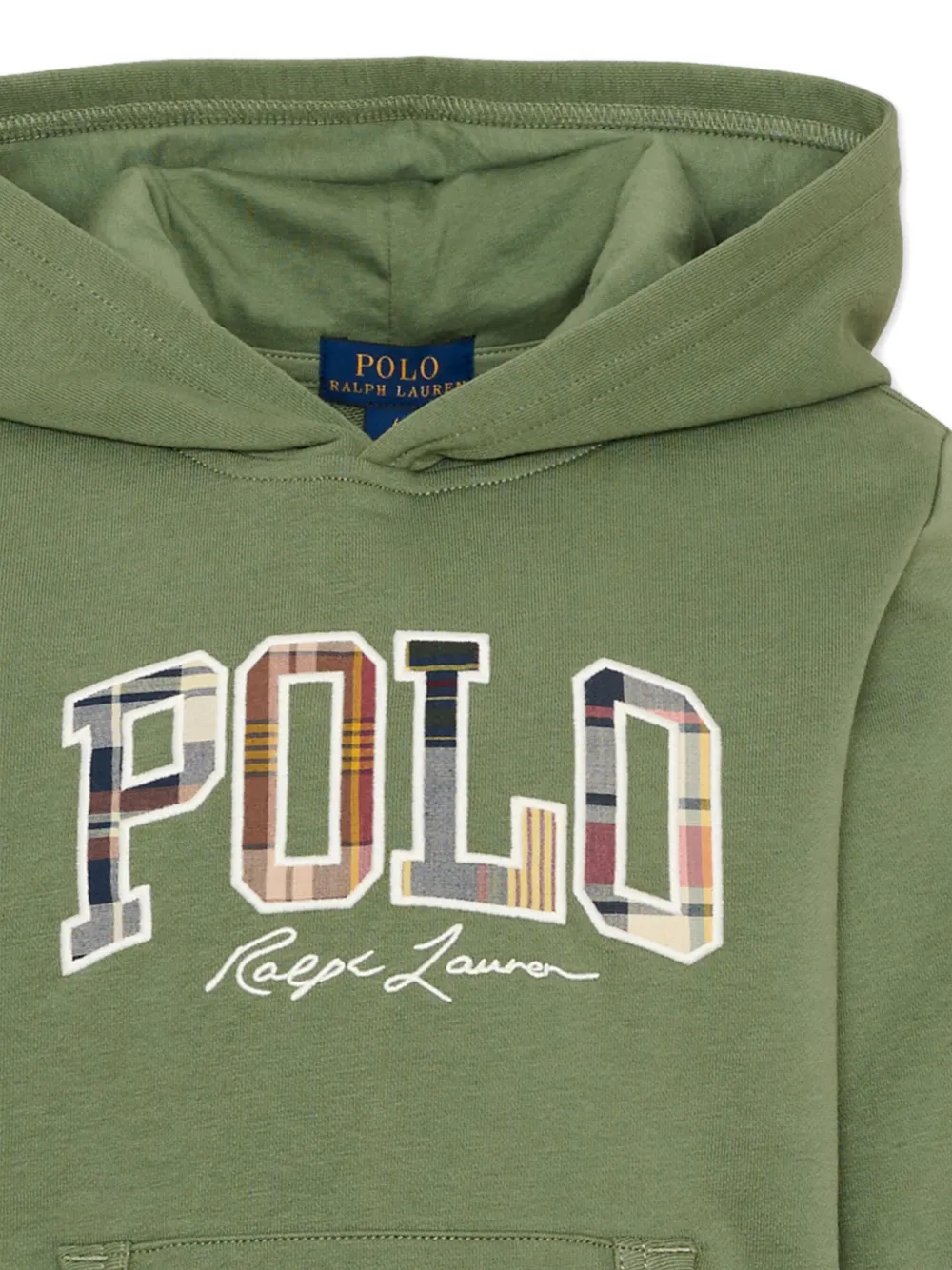 POLO RALPH LAUREN KIDS Hoodie met logo-patch en buidelzak Groen