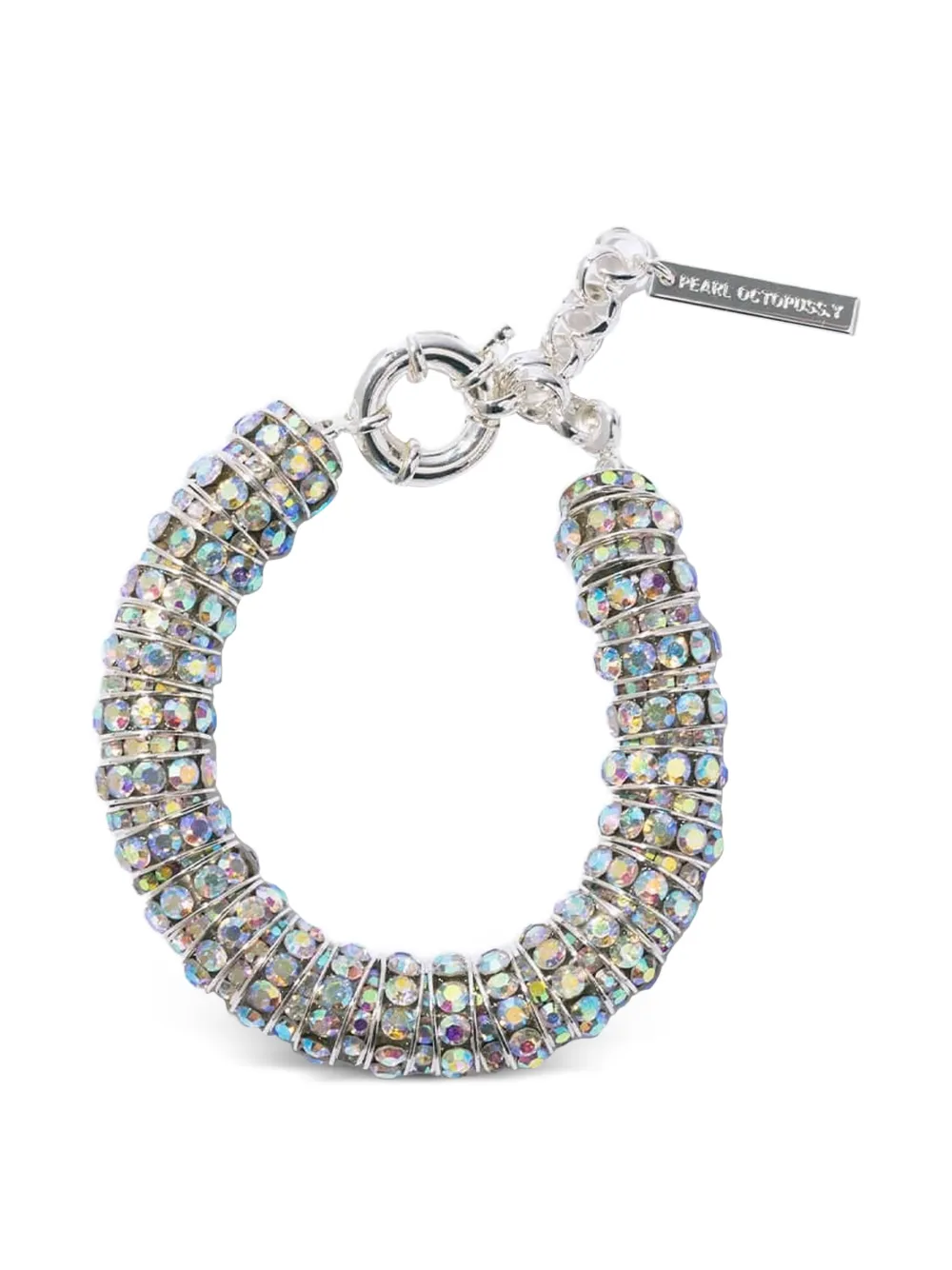 Pearl Octopuss. Y Fat Diamond Armband mit Kristallen - Silber