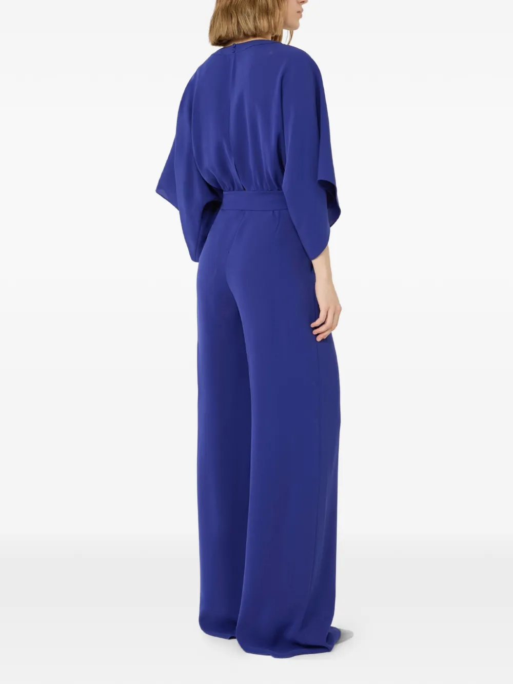  Max Mara Mono Largo Con Cuello En V - Azul 