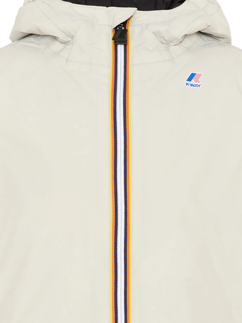 K Way Kids Claude jack met logopatch en capuchon Beige