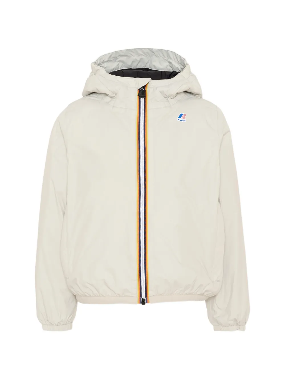 K Way Kids Claude logo-patch hooded jacket - Toni neutri
