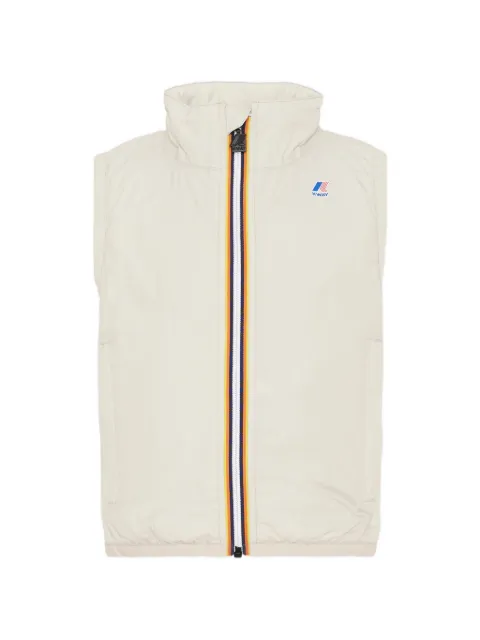 K Way Kids Rouland logo-patch zip-up gilet