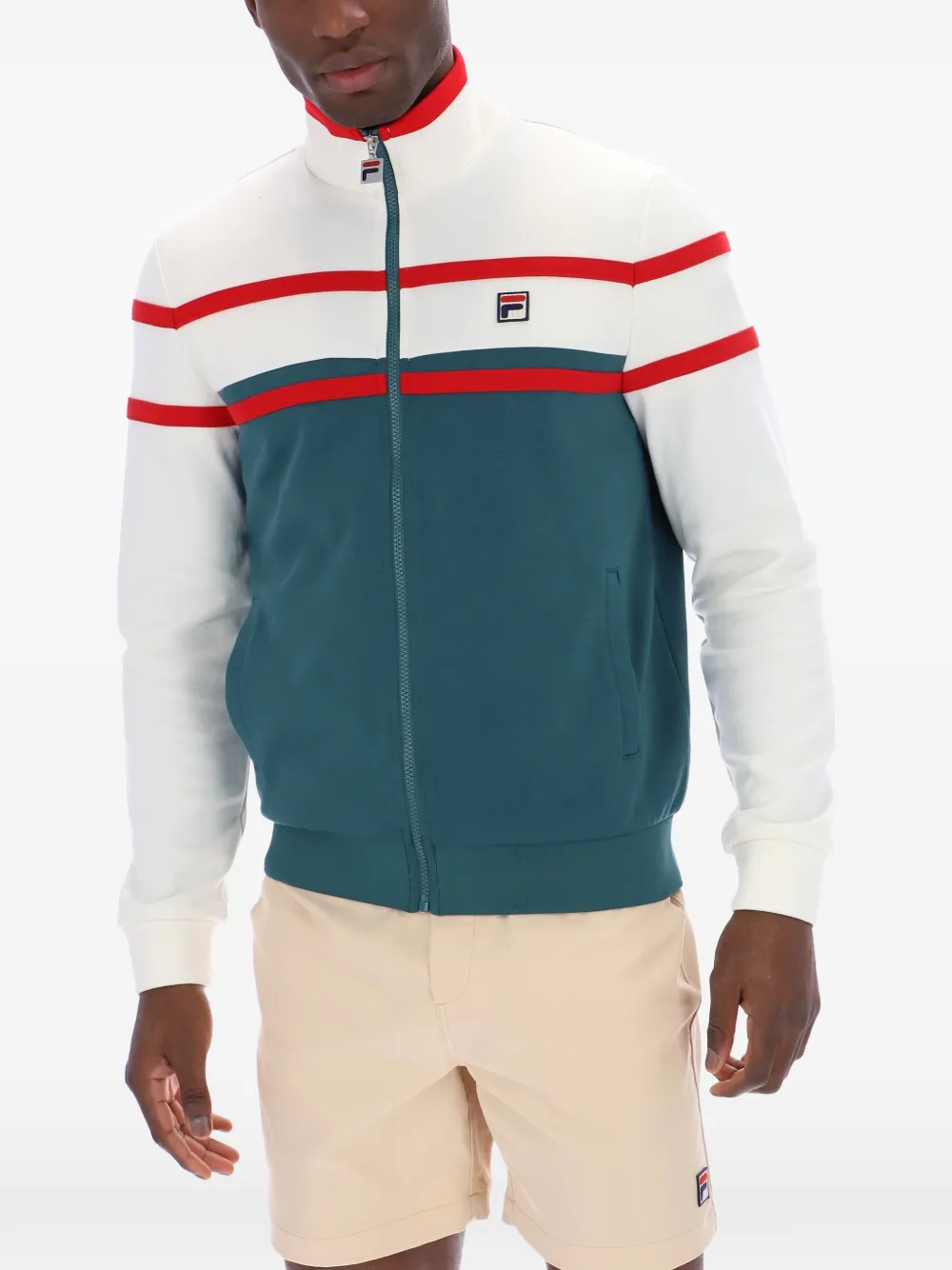 Fila Giovanni trainingssweater met contrasterend vlak Groen